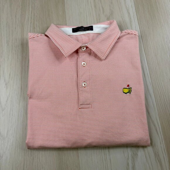 Clubhouse Collection Mens Pink Striped Print Performance Golf Polo Shirts Sz XL - Picture 12 of 12